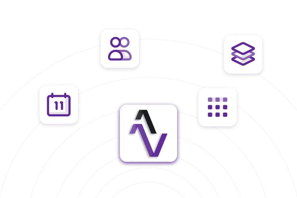Logos of tools outward, illustrating easy integration with no engineering required.