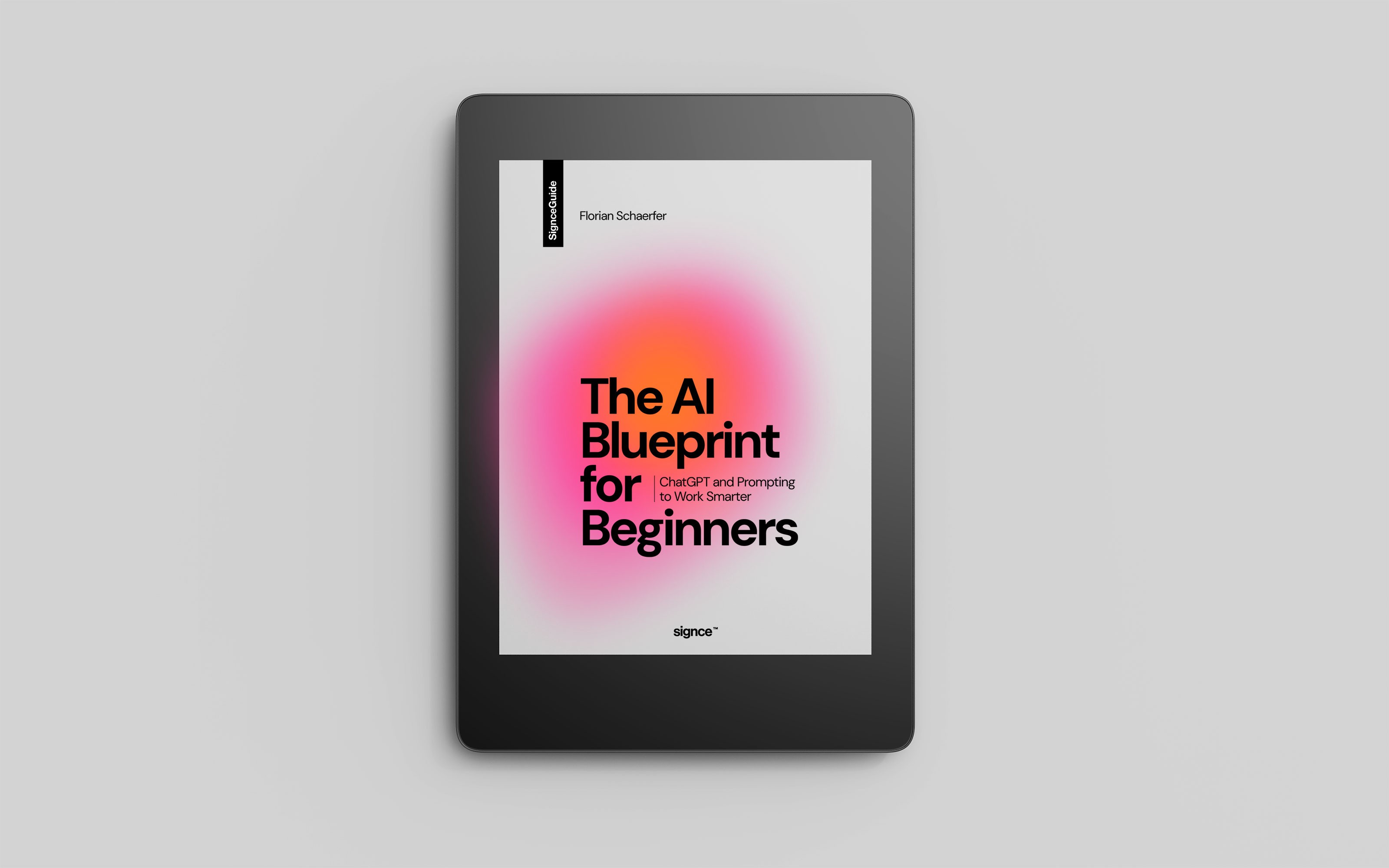 E-book edition of “The AI Blueprint for Beginners” displayed on an e-reader