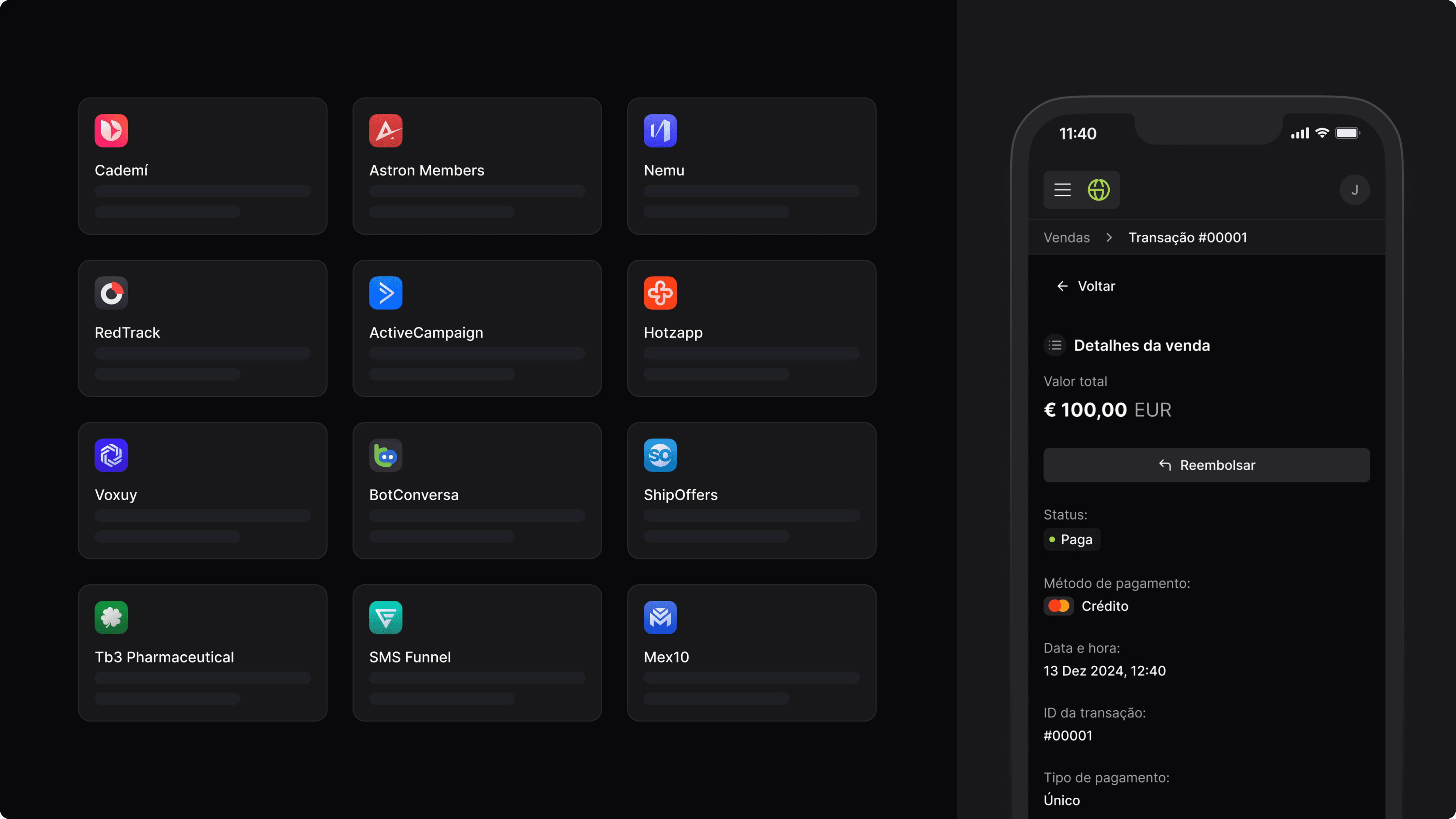 Mockup do site da Mundpay