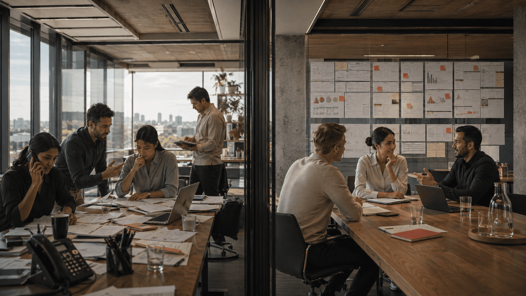 Marketing teams working across planning rooms to sequence demand generation activity