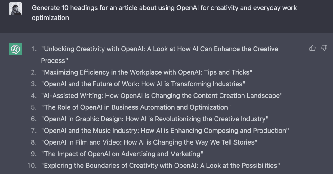 writing headlines with chatgpt