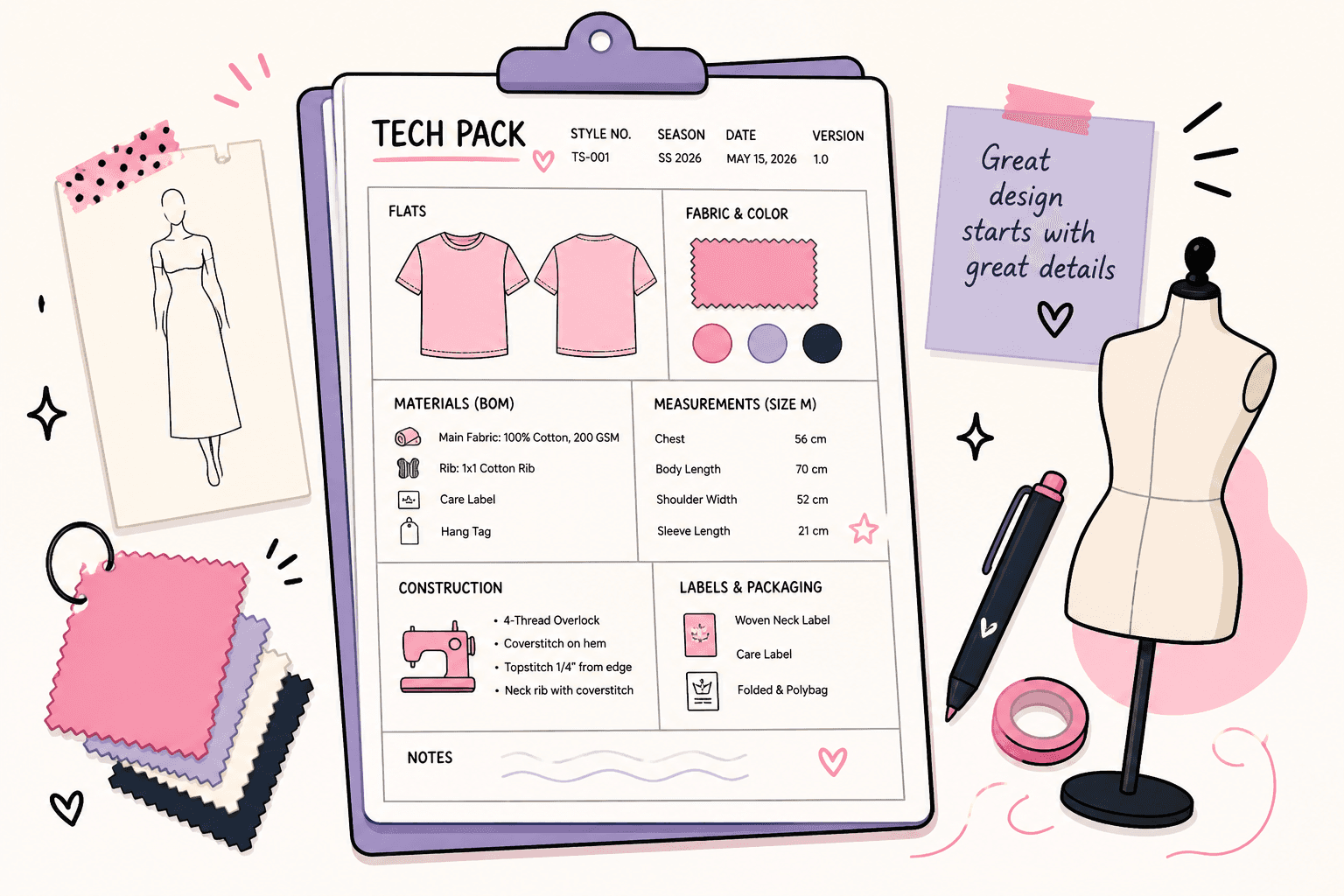 tech pack template