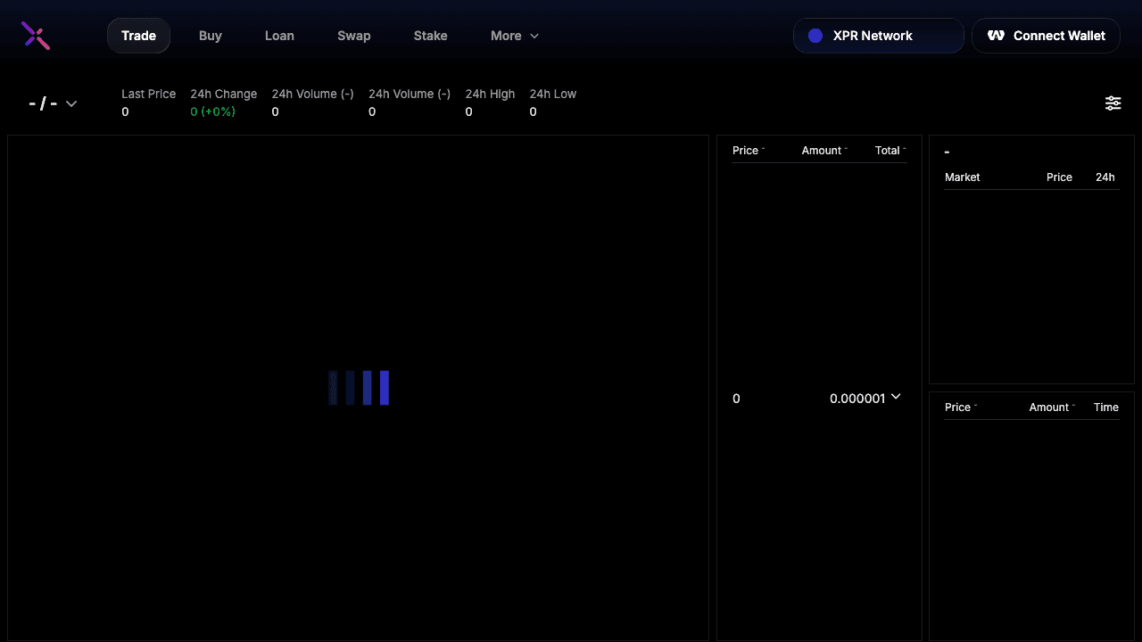 Metal X app — trading and swap interface