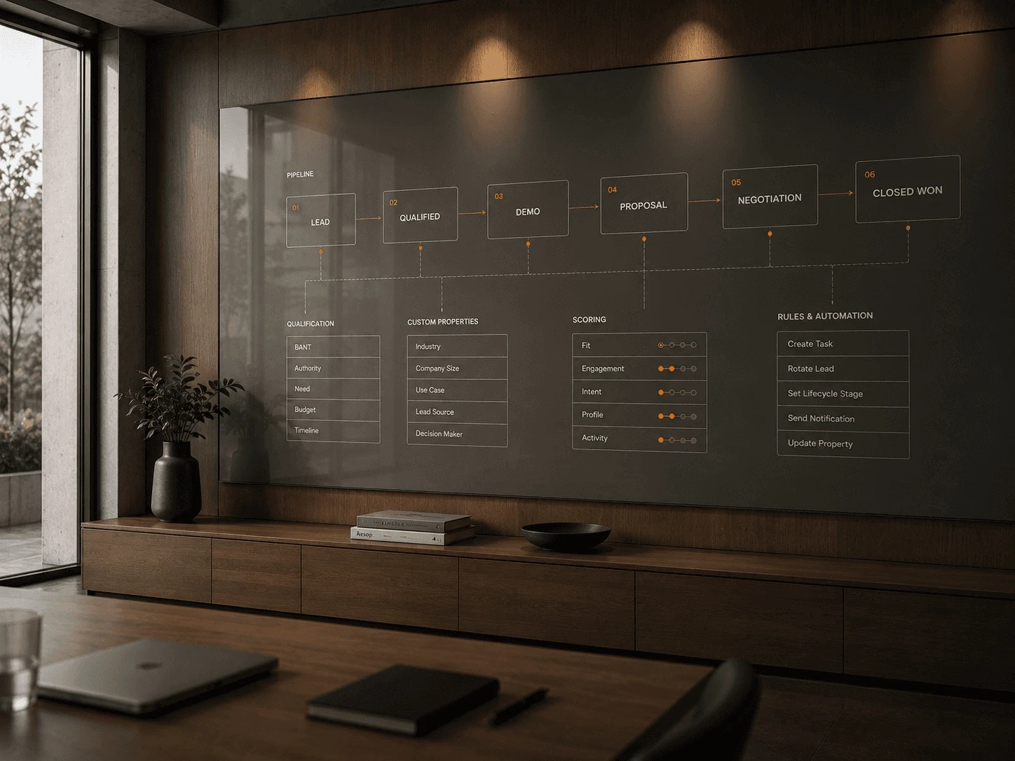 Abstract business operations visual