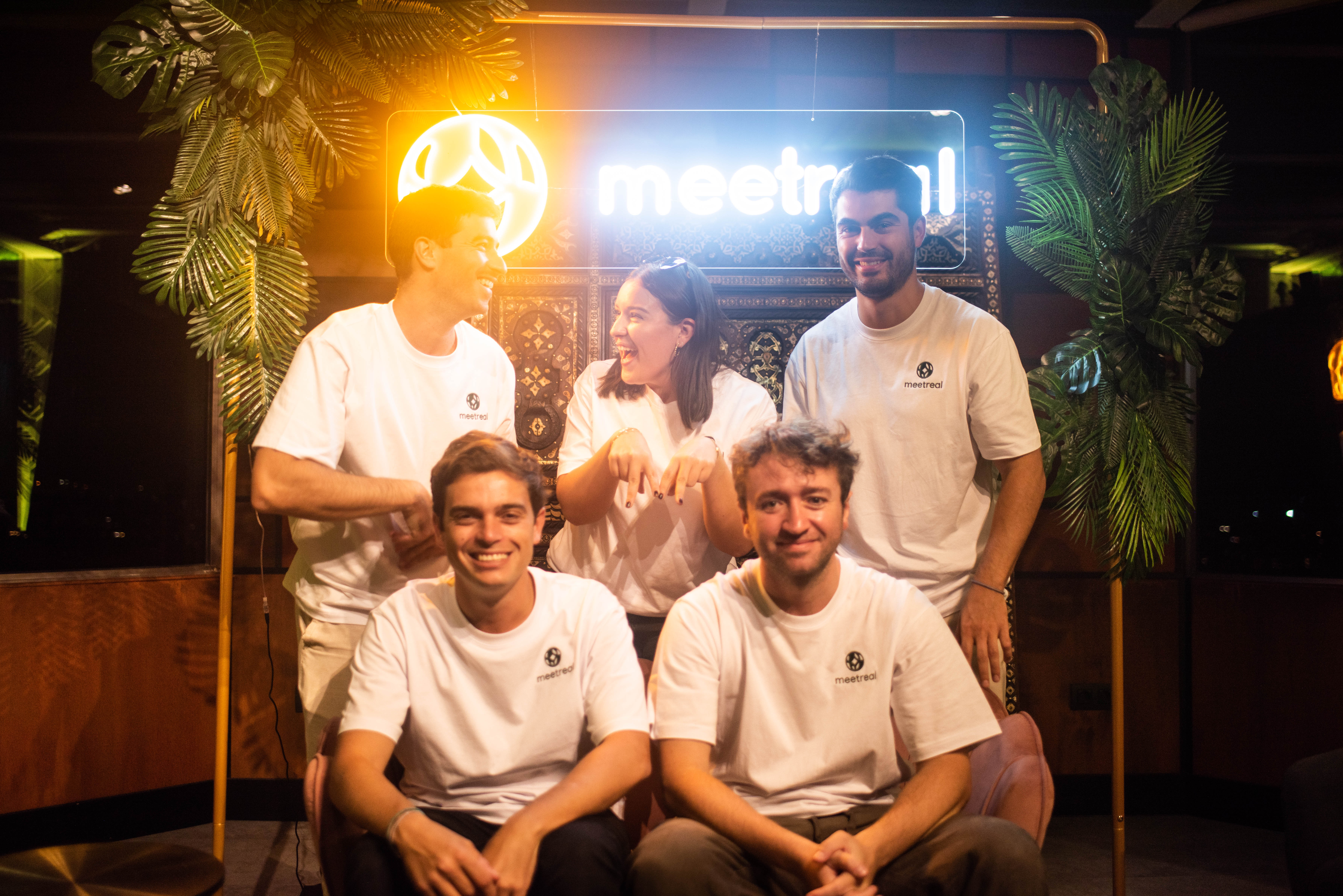 A work team around the desk