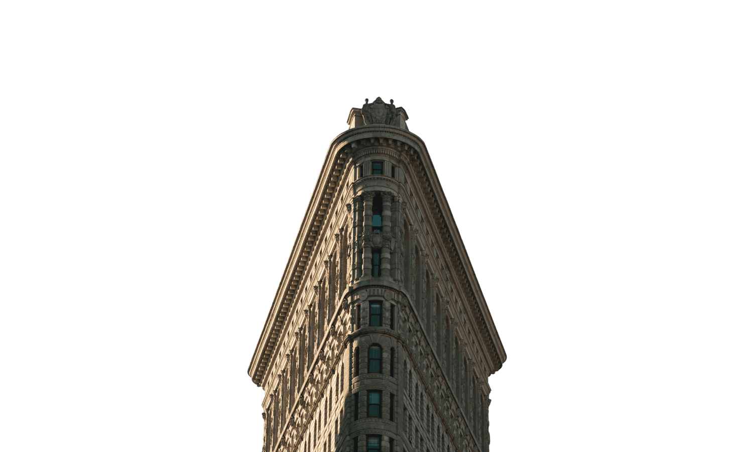 flatiron building & white squares