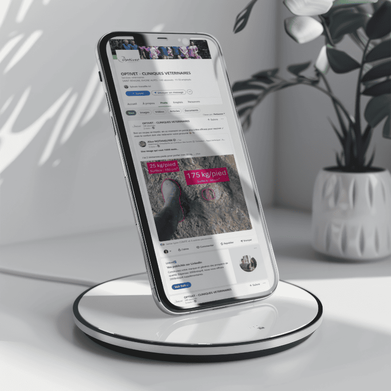 Mockup Optivet LinkedIn