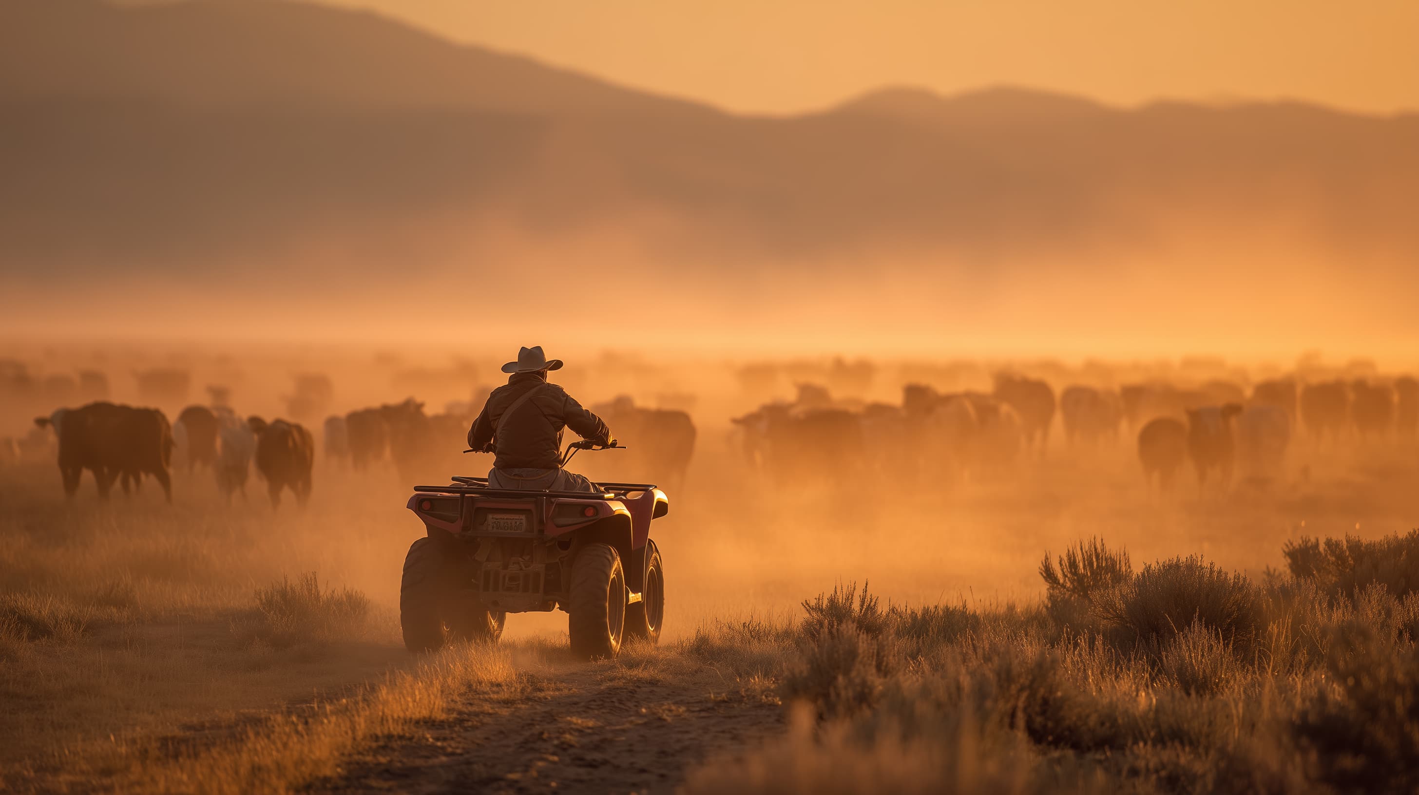 Drone shot of a running track at night