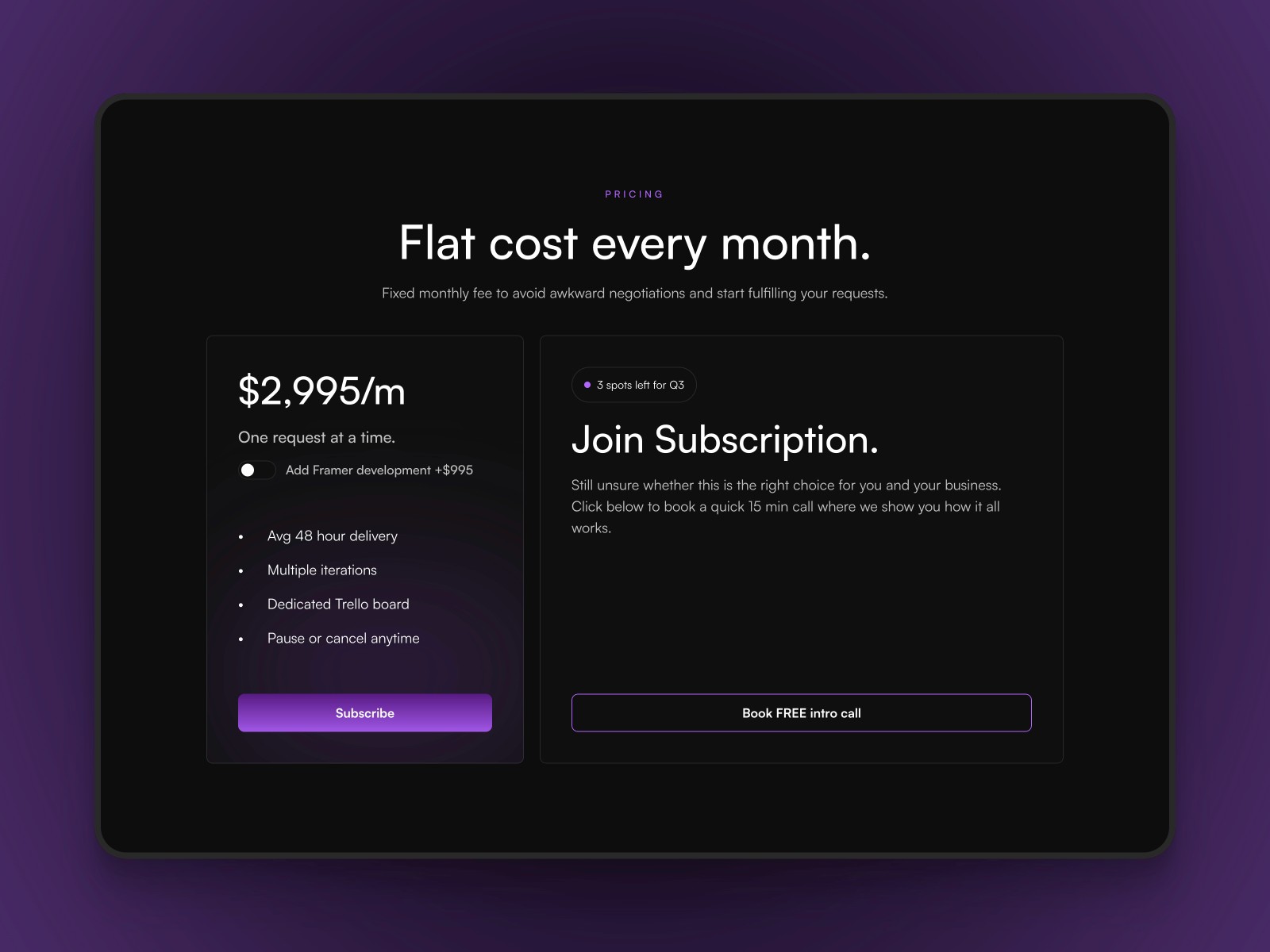 Subscription — 创意机构官网设计灵感