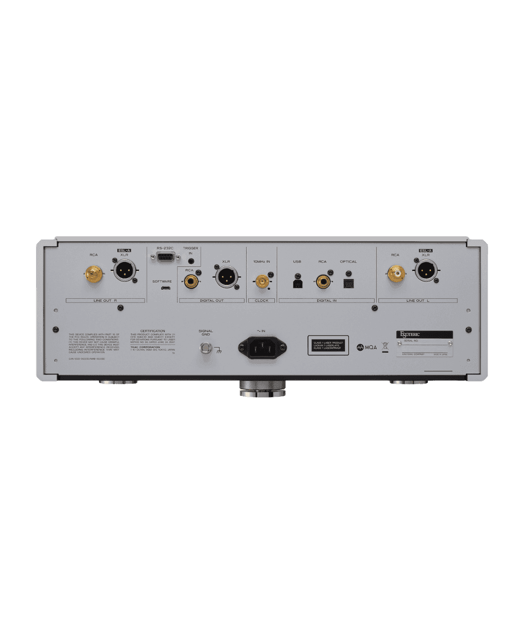 Esoteric - K05 XD - BACK Panel - LE STUDIO HIFI