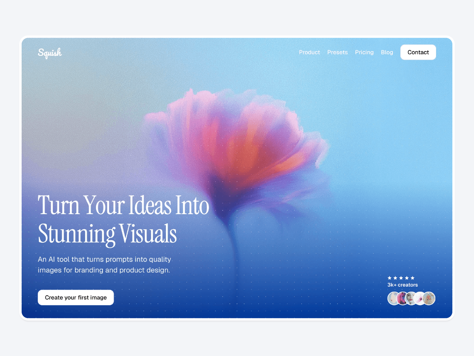 A modern AI SaaS startup template with playful 3D visuals, perfect for launching tools.