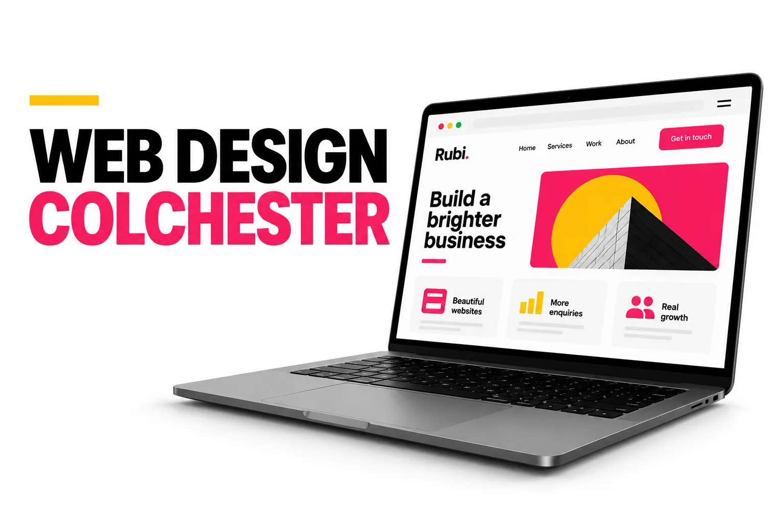 Web design Colchester website mockup