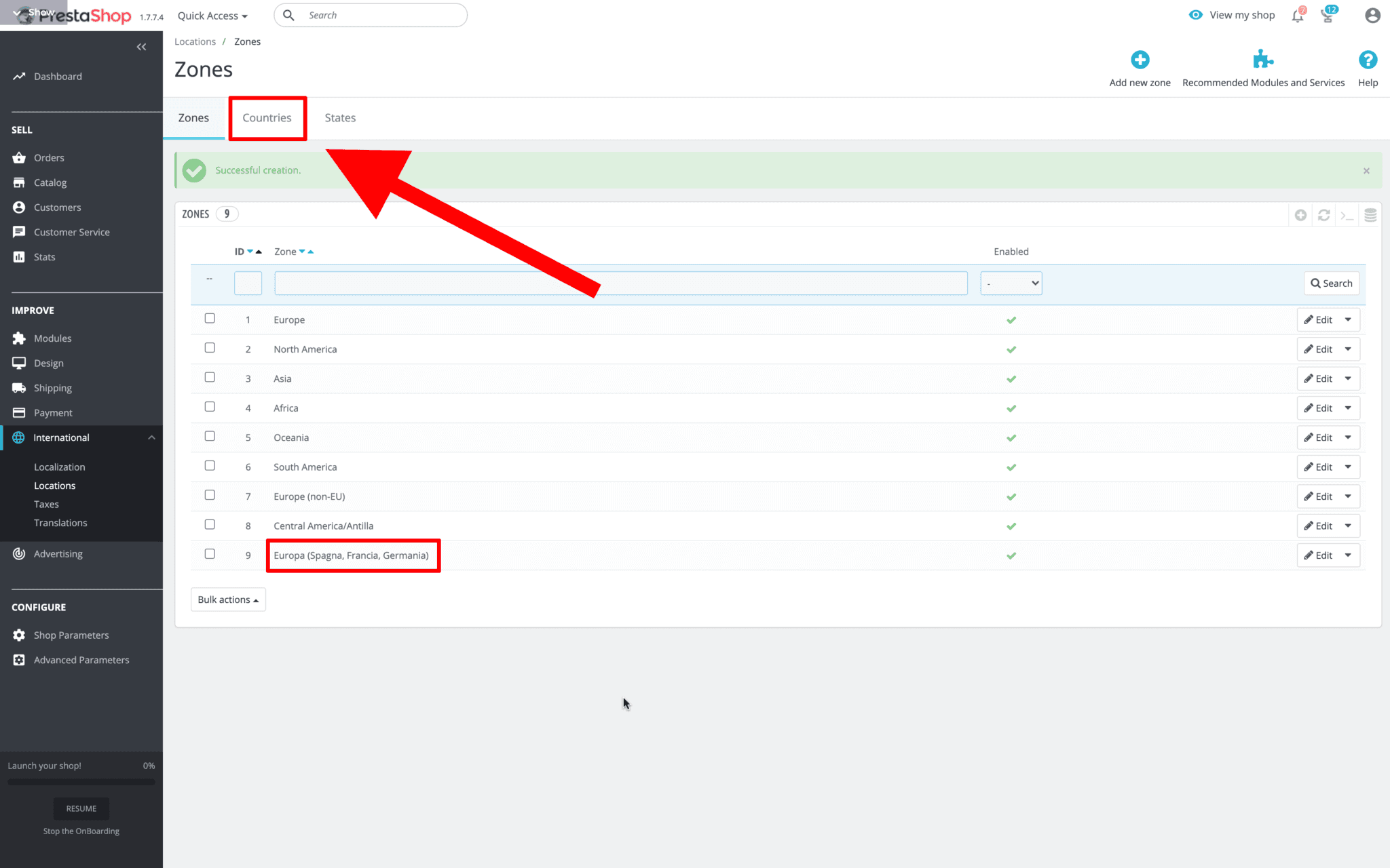 prestashop zone