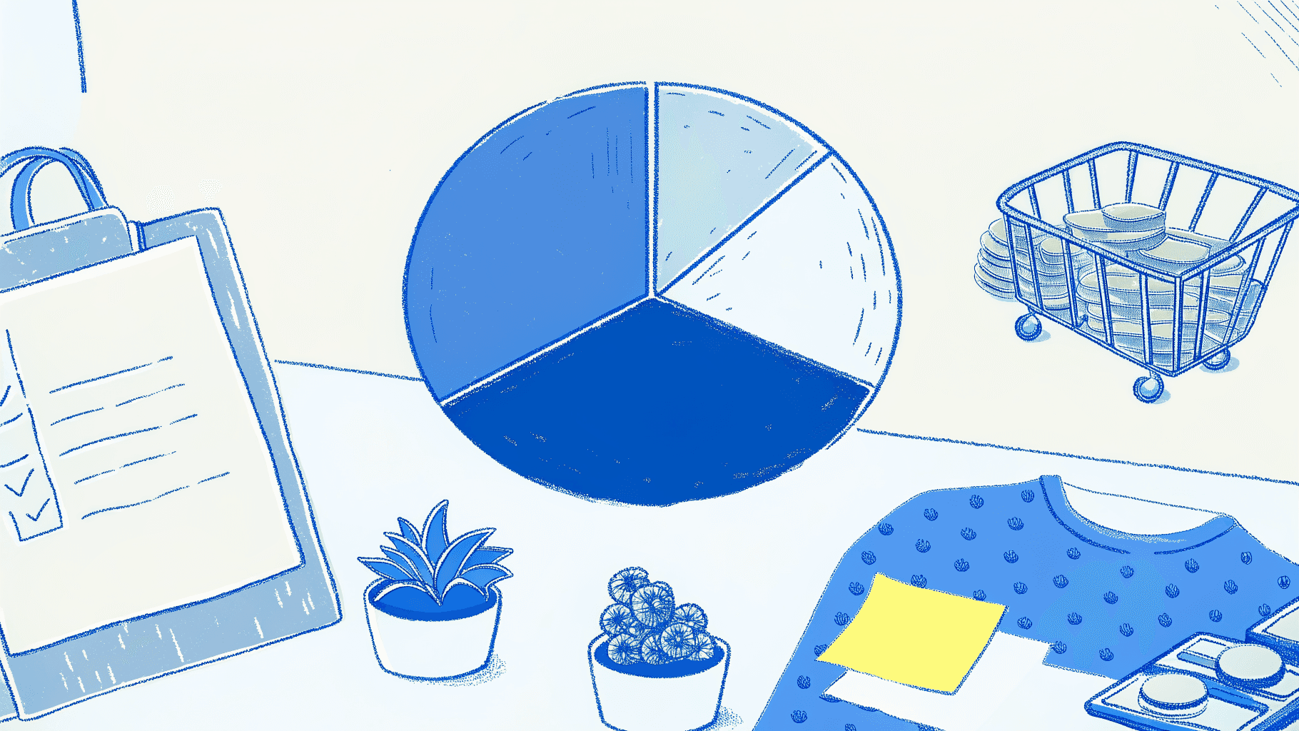Donut chart showing 48% cart abandonment rate beside hidden-cost price tag and t-shirt icons