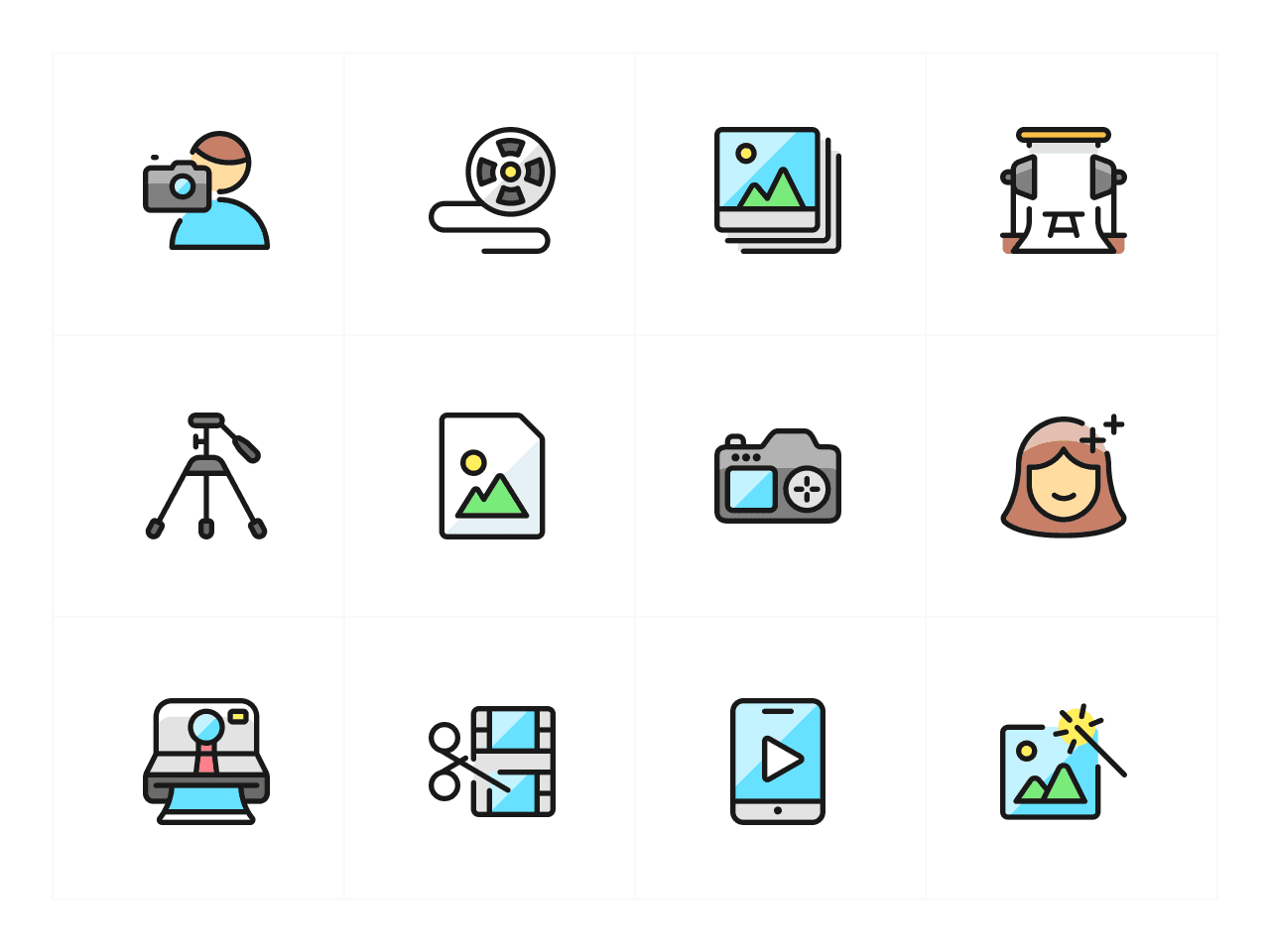 Ultimate Colors Photo and Video Icon Set