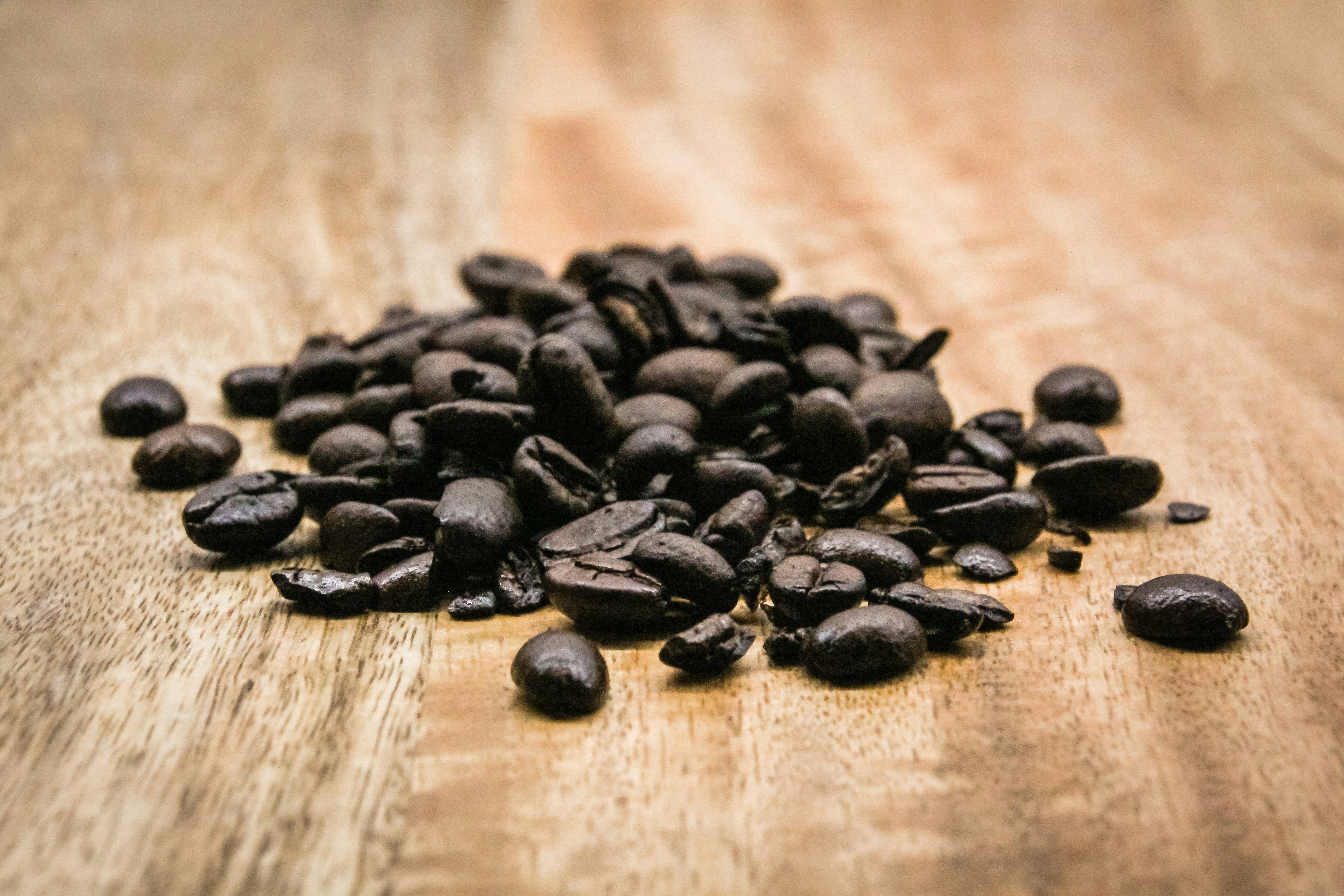 a pile of black pebbles