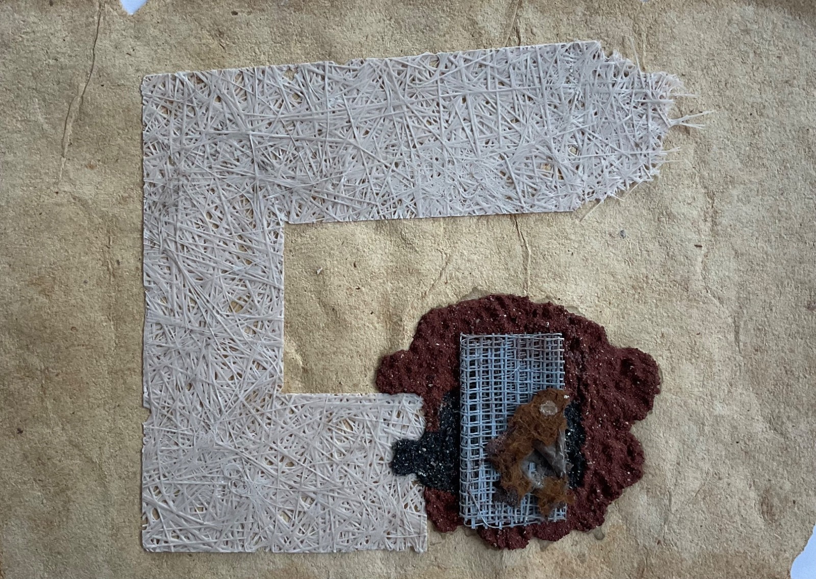 herd of sheep on road painting