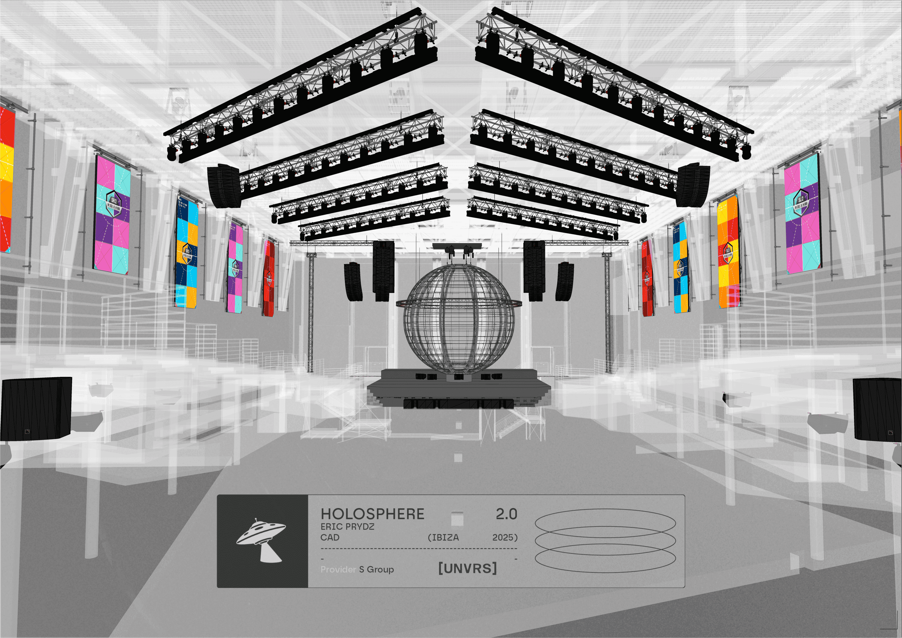 UNVRS, Hï & Ushuaia light plots and technical files for S Group