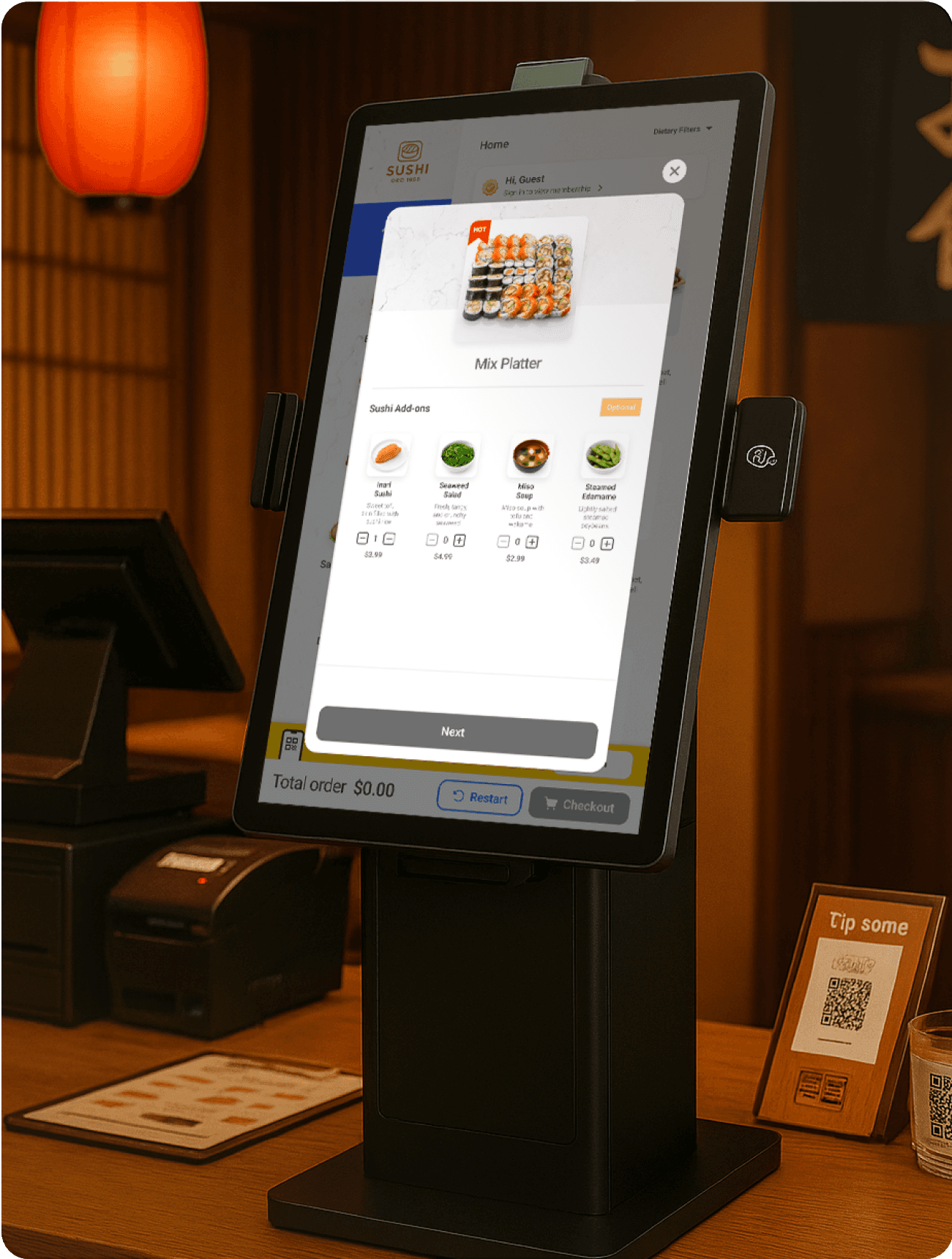 countertop mode self ordering kiosk