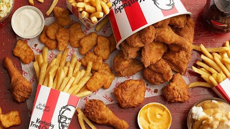 nouritures kfc, frites, nuggets ...