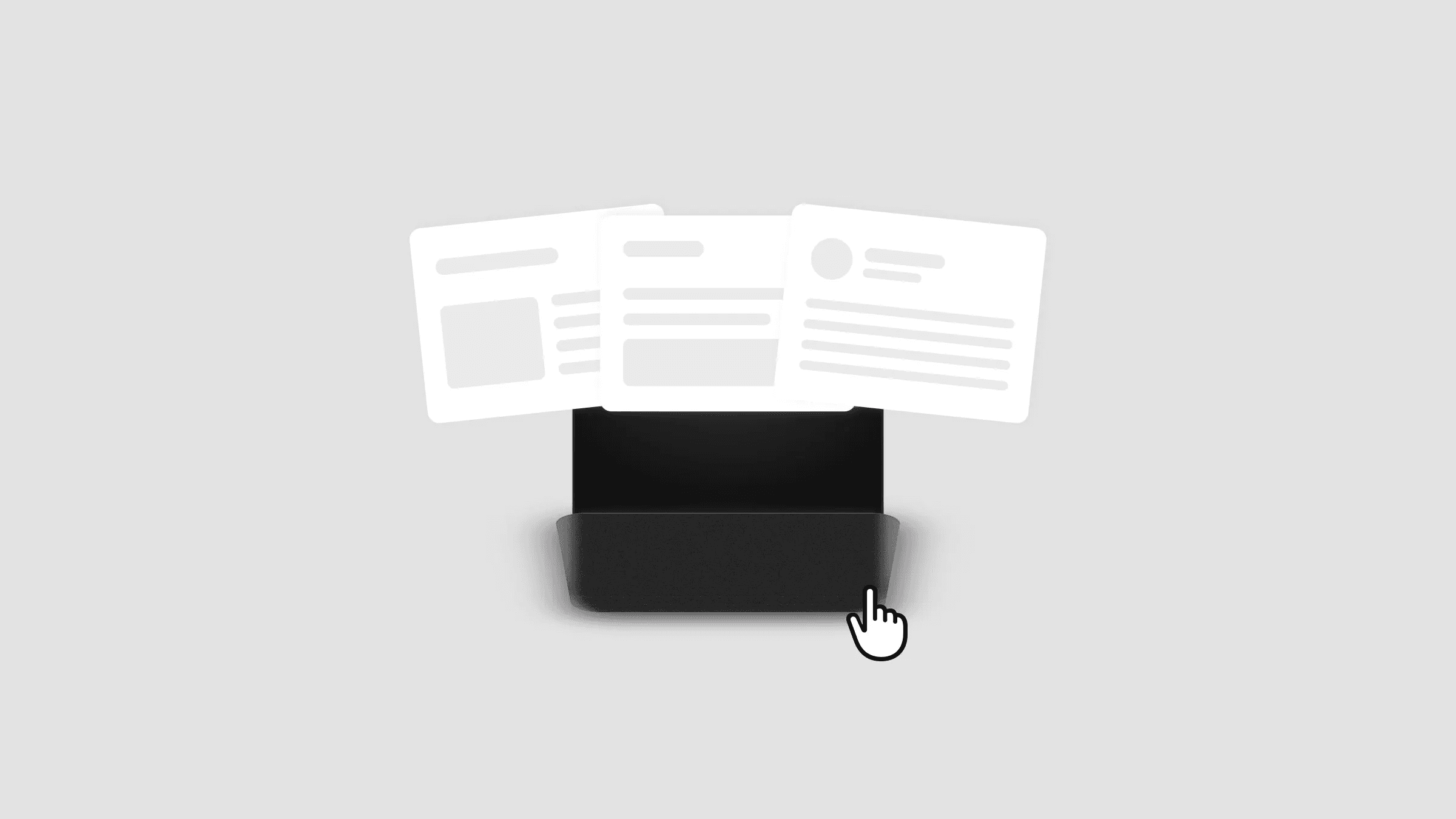 Card carousel slider with multiple content cards displayed