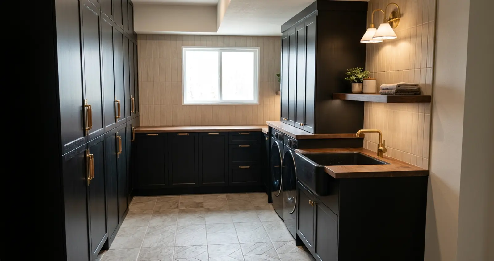 Project gallery image highlighting warm natural materials and modern tailored finishes and thoughtful residential interior design selections by Mint Interior Design.