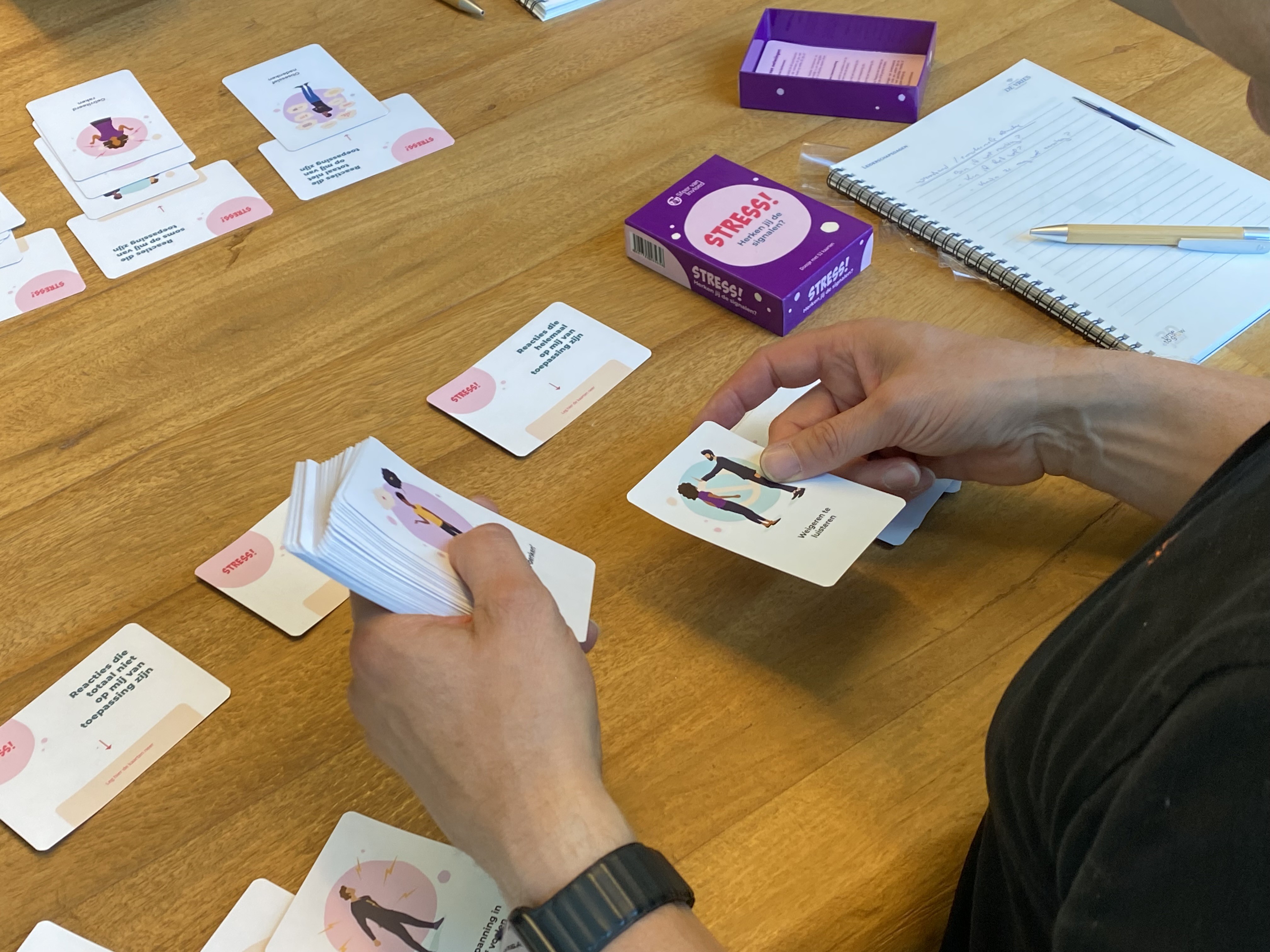 Sphere of Influence cards on the table during a workshop