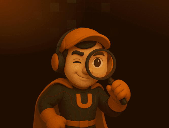 Upslide Mascot playing with AI