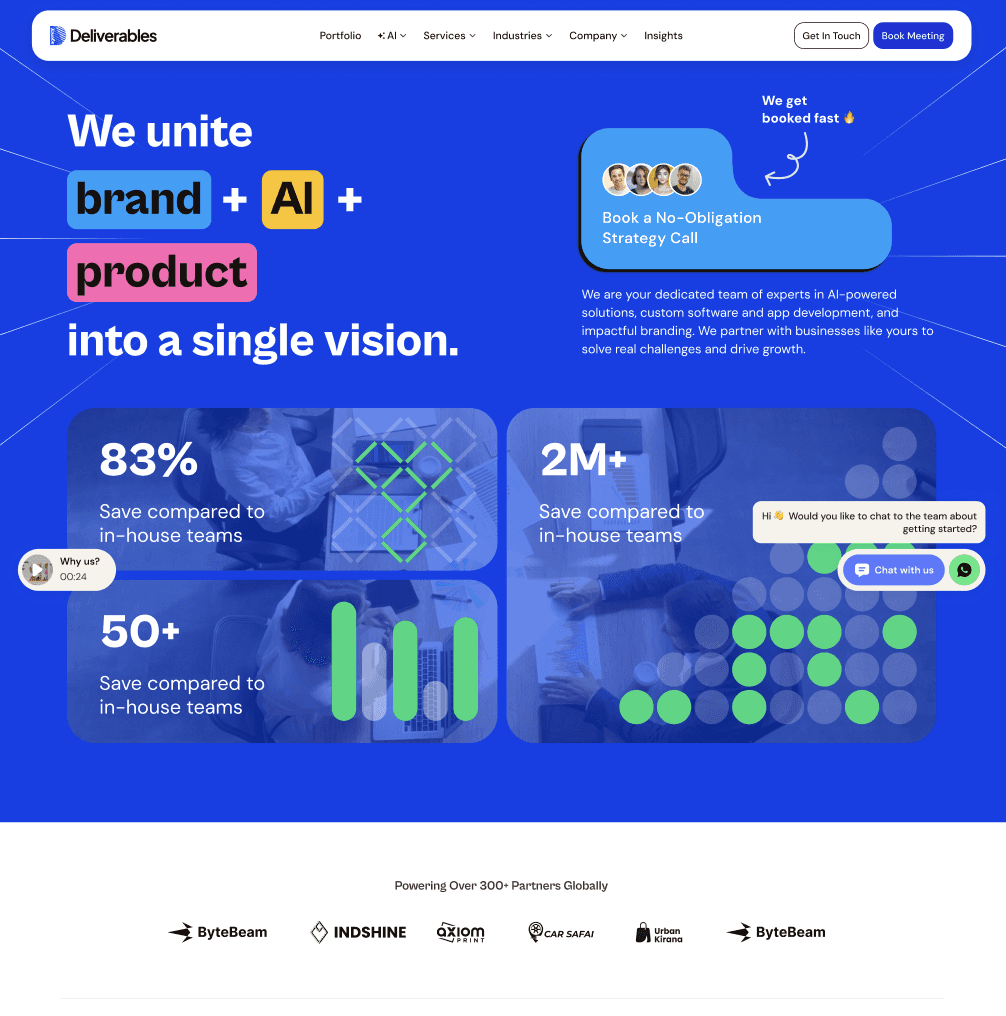 Deliverables Agency Hero Section