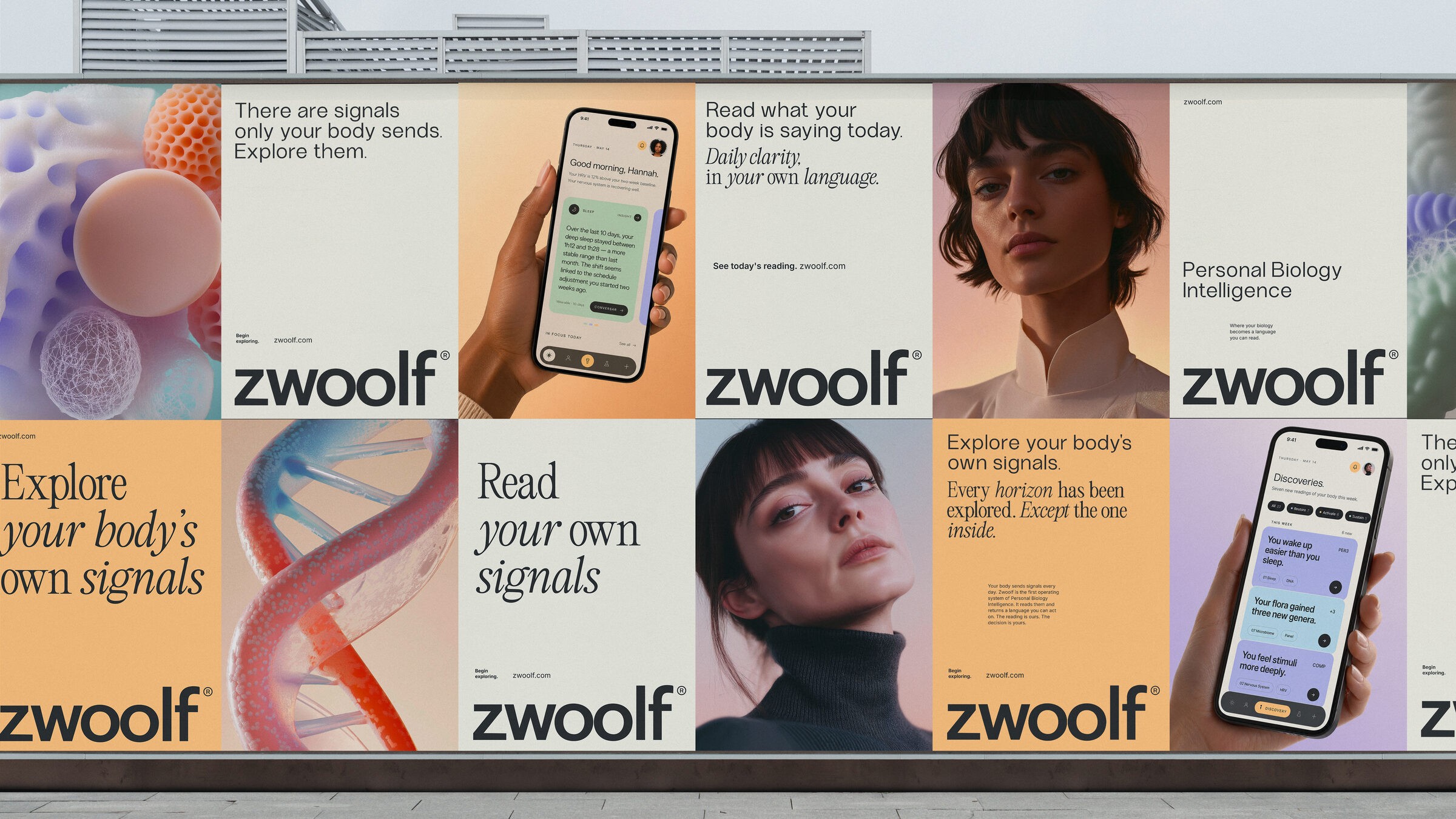 Muro de cartazes da campanha Zwoolf