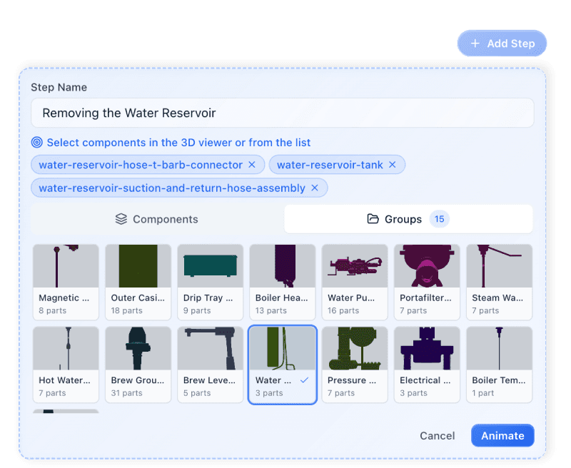 A browser window featuring a blue arrow directed to the right, symbolizing a link or action to proceed.