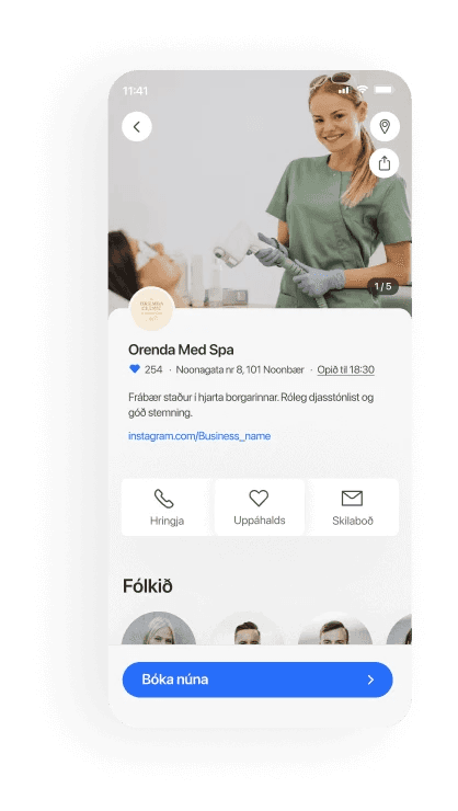 Útlits- og heilsulindir mobile booking