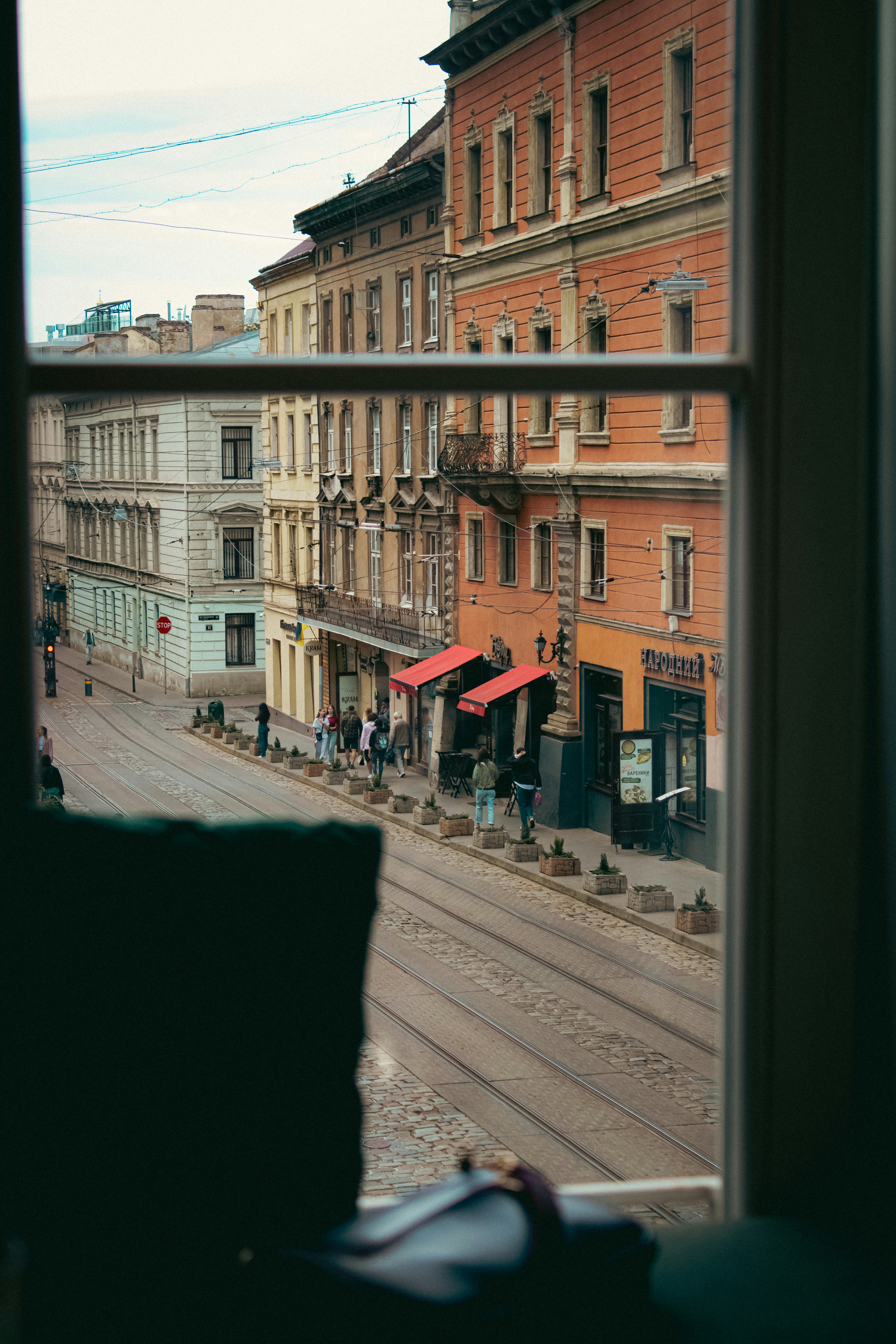 A view of an old european street.