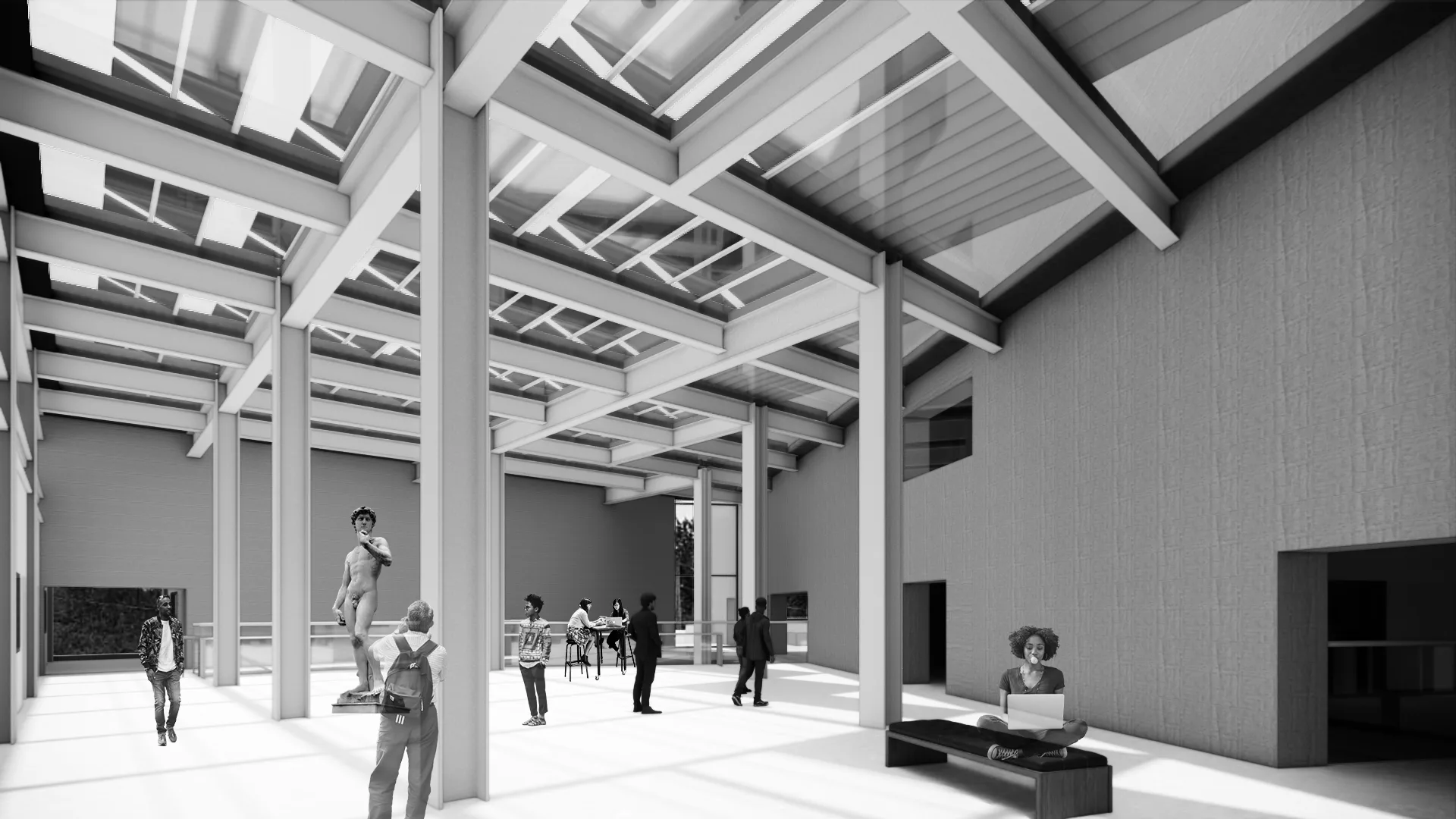 Lobby and student exhibition space
