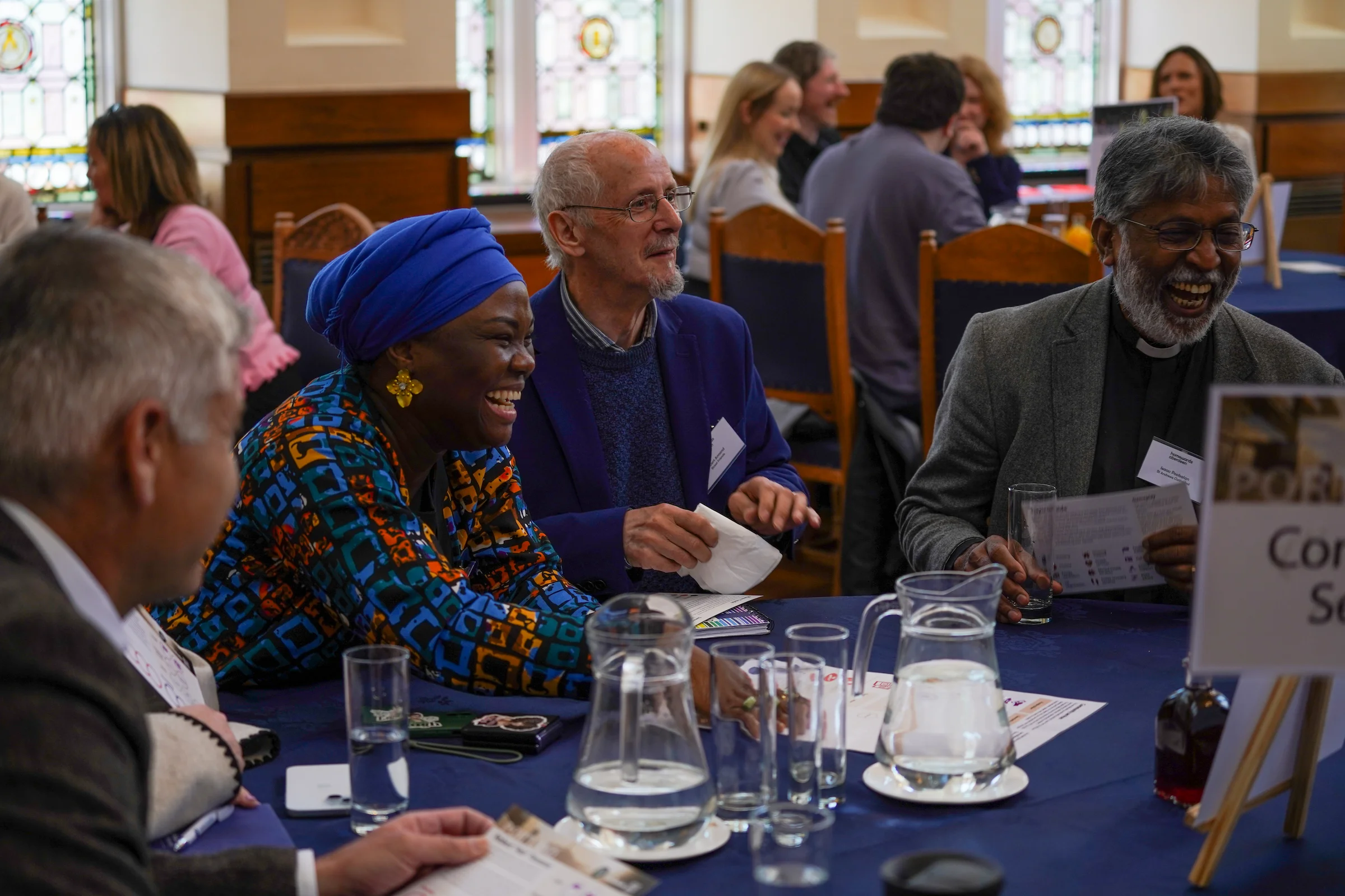 group of people laughing