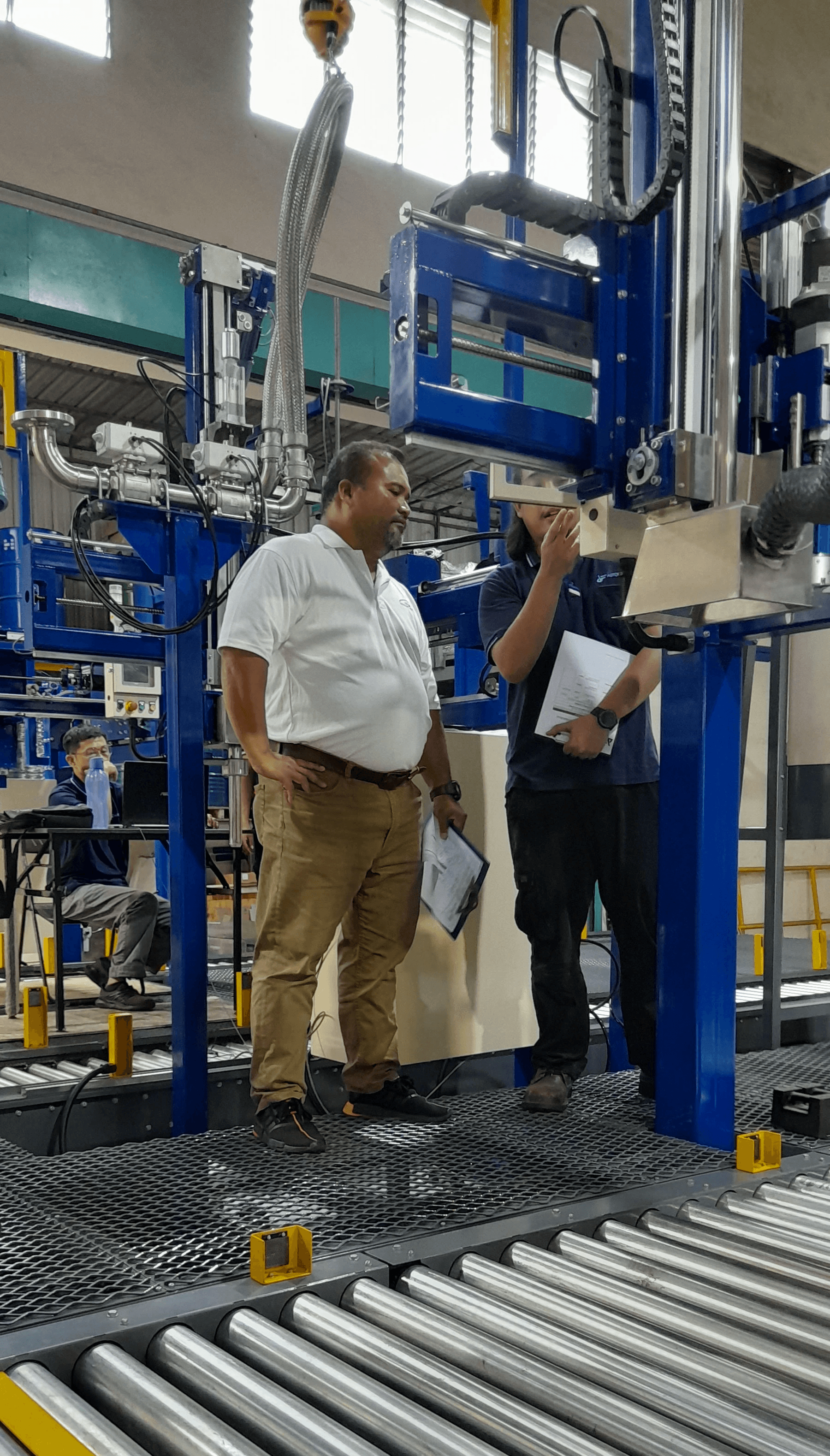 Pneumatic installation and tubing for accurate filling machine valve control.	