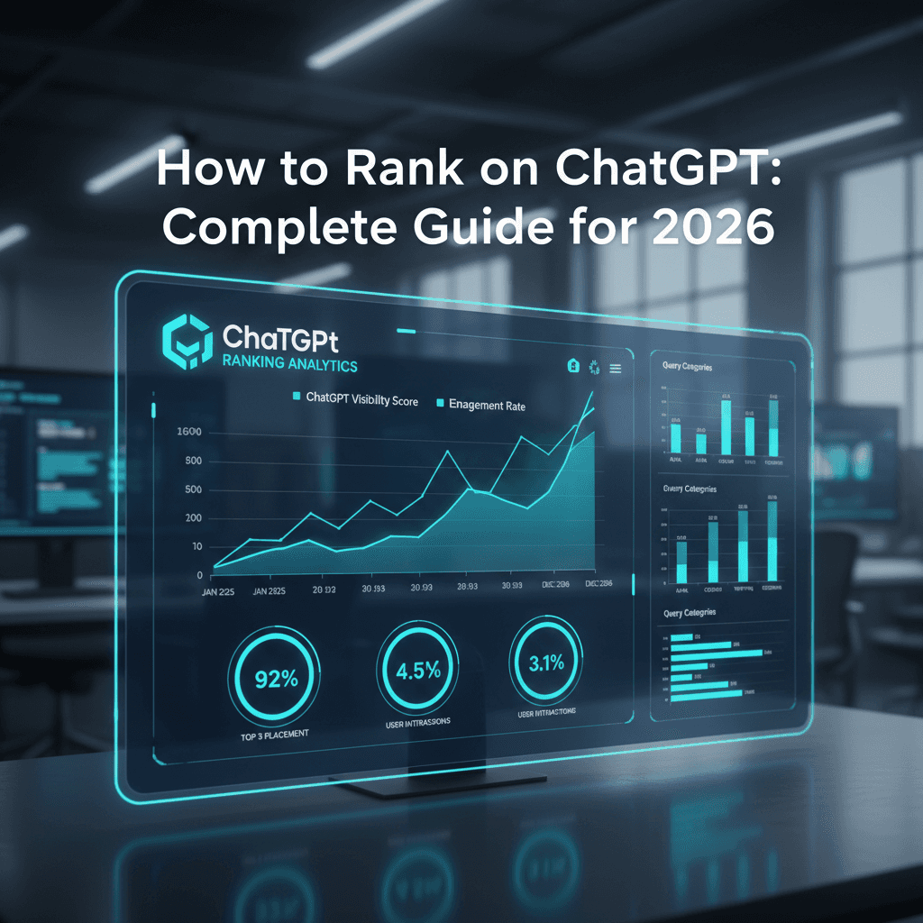 How to rank on ChatGPT analytics dashboard showing performance metrics