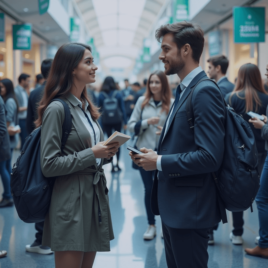 discussion de deux étudiants futurs diplômés à l'université