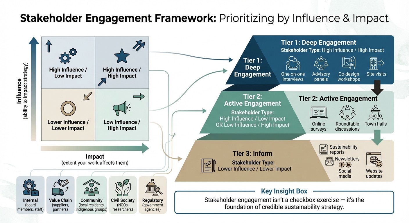 Stakeholder Engagement Tiers and Methods for NGOs