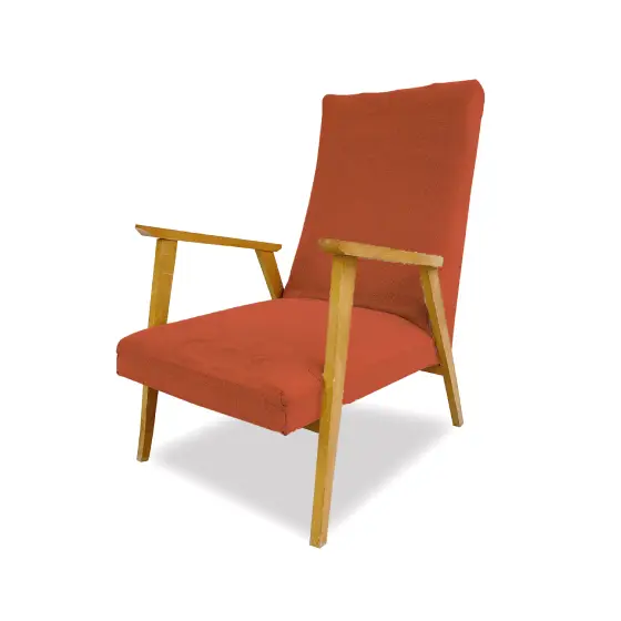 Fauteuil "Style danois" 1960s corail