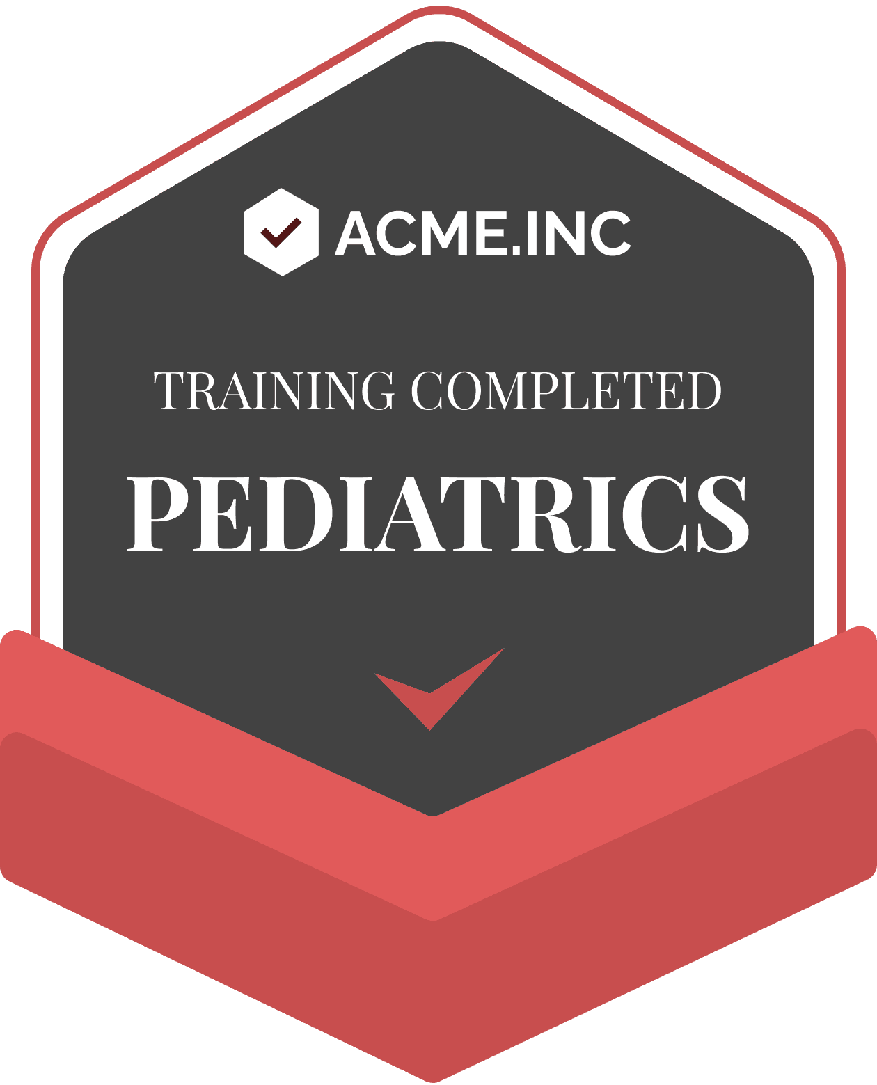 Wauld - Modern and red completion badge template