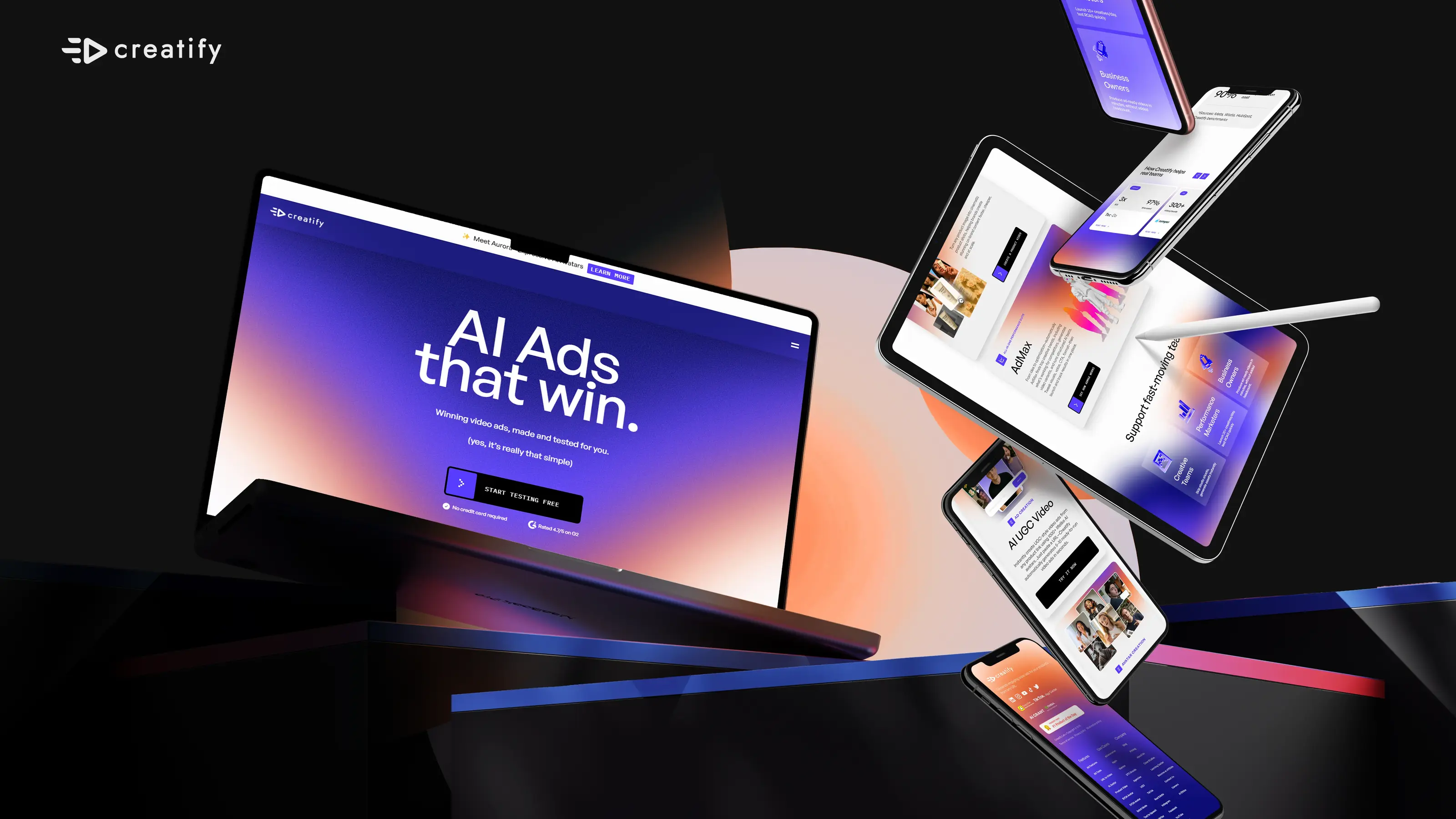 Professional and clean web design for AI company