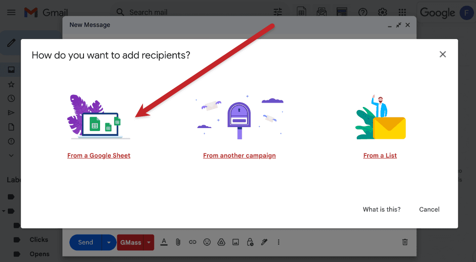 Gmass Google Sheets Integration