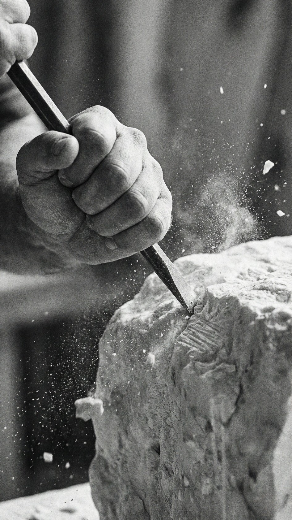 The process of revealing form through subtraction.