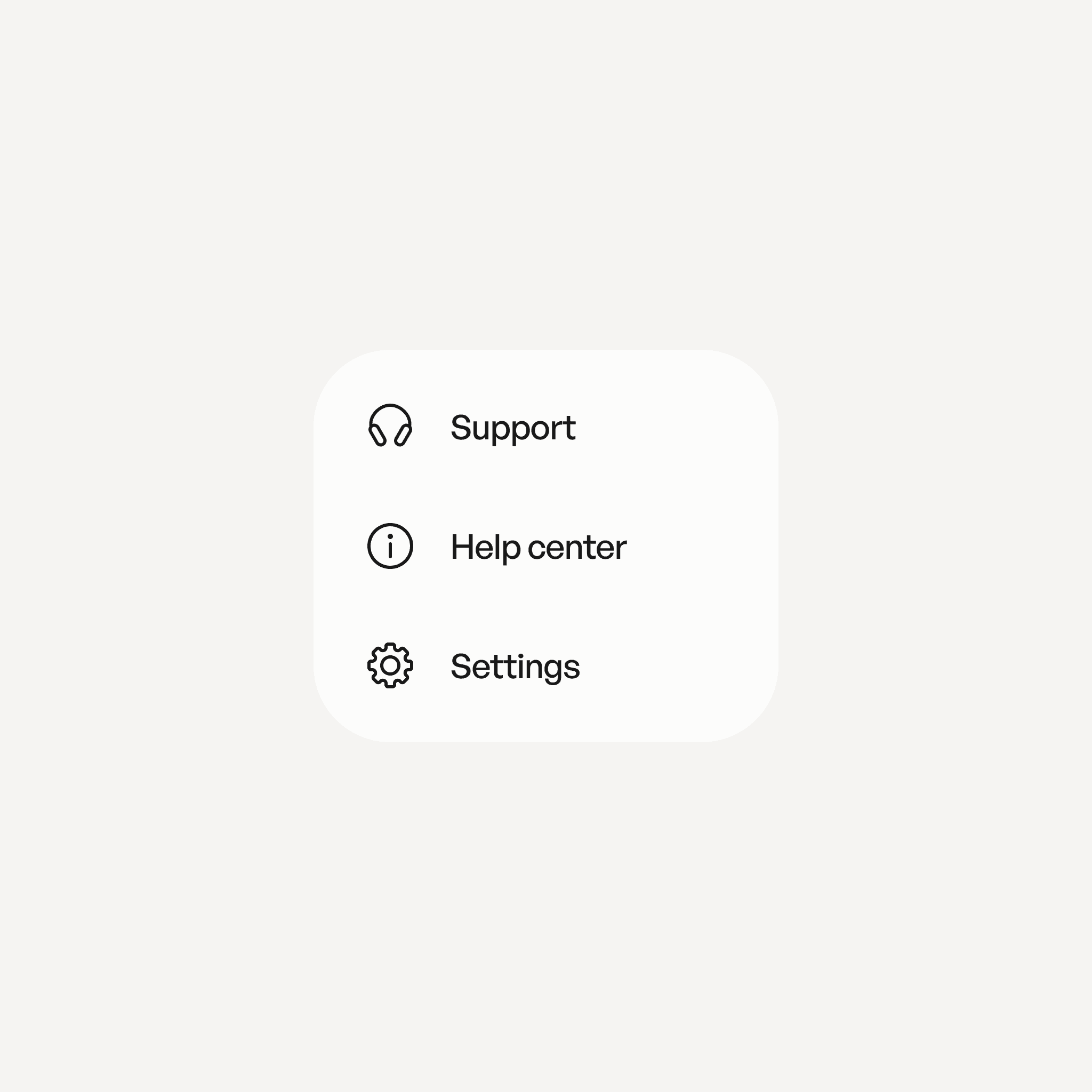 Menu UI component