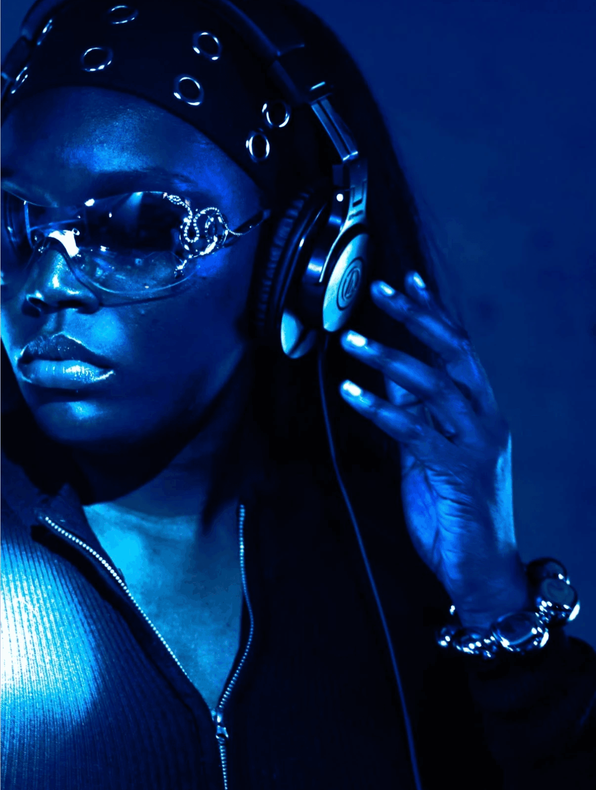 Artist portrait in red lighting