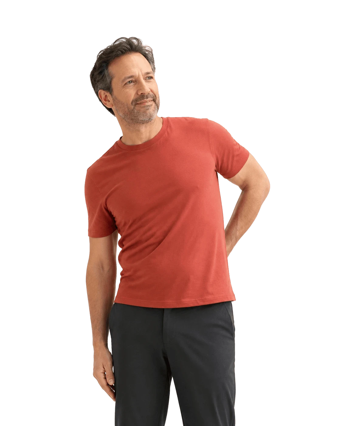 Homme réalisant un étirement latéral