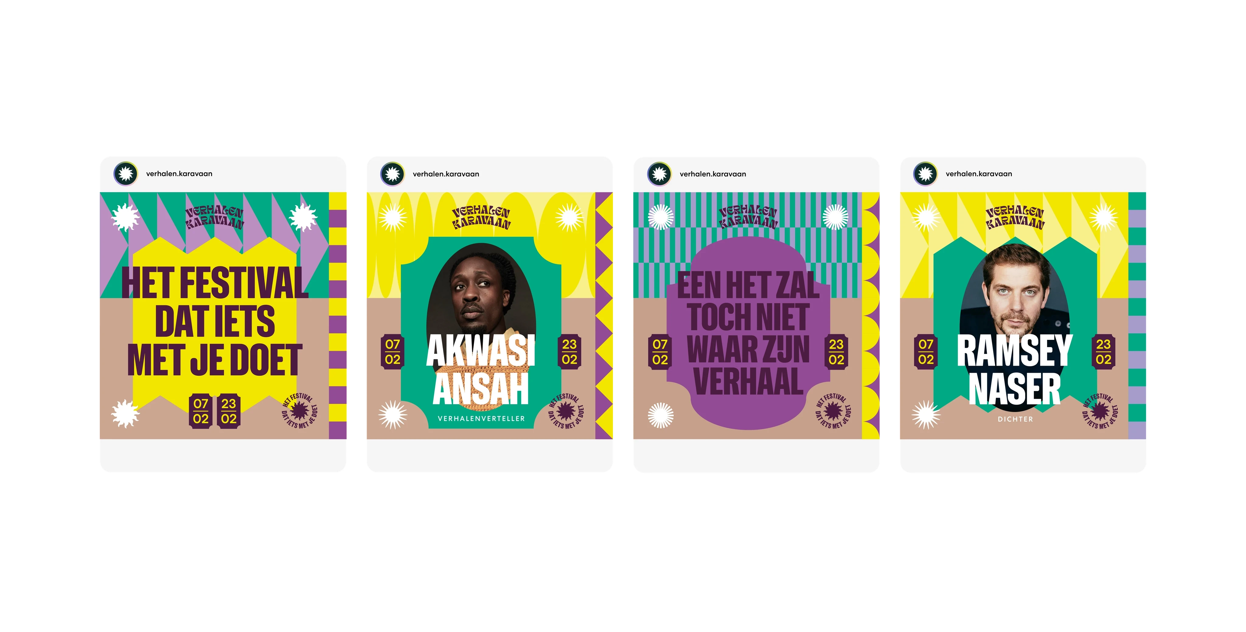 Grafisch ontwerp Verhalen Karavaan socialmedia