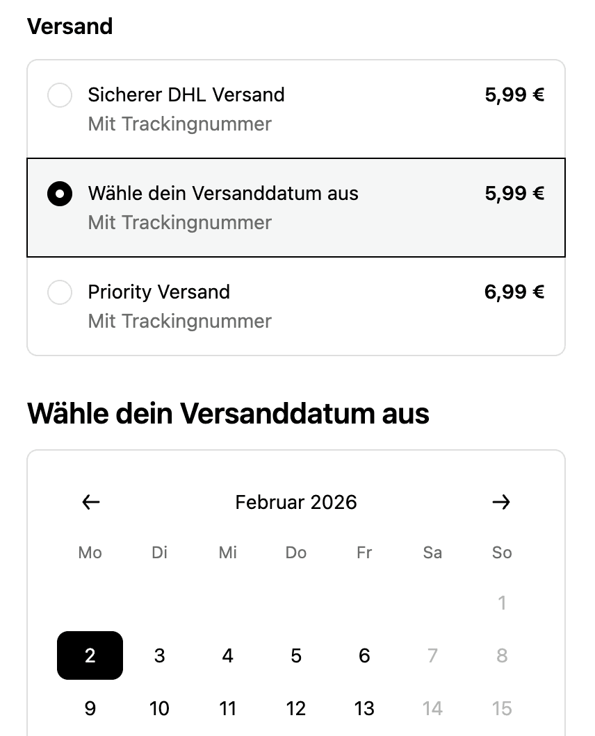 Furniture with Flare Shopify Date Picker 