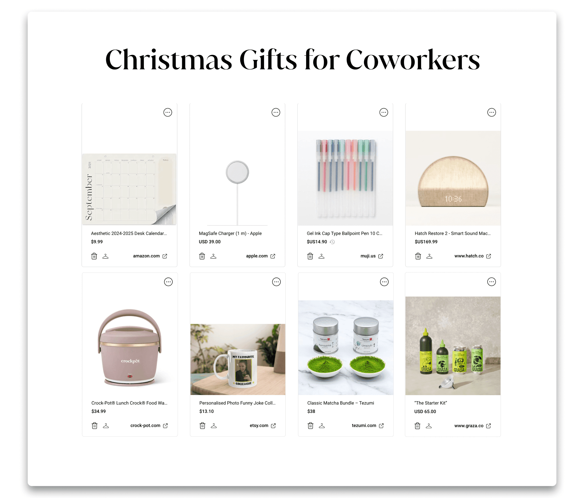 Christmas Wishlist Maker for Coworkers